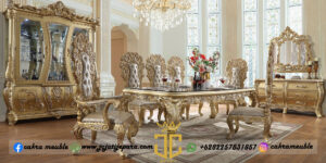 Jual Meja Makan Mewah Terbaru Luxury Carving Elegant Style JC-0023